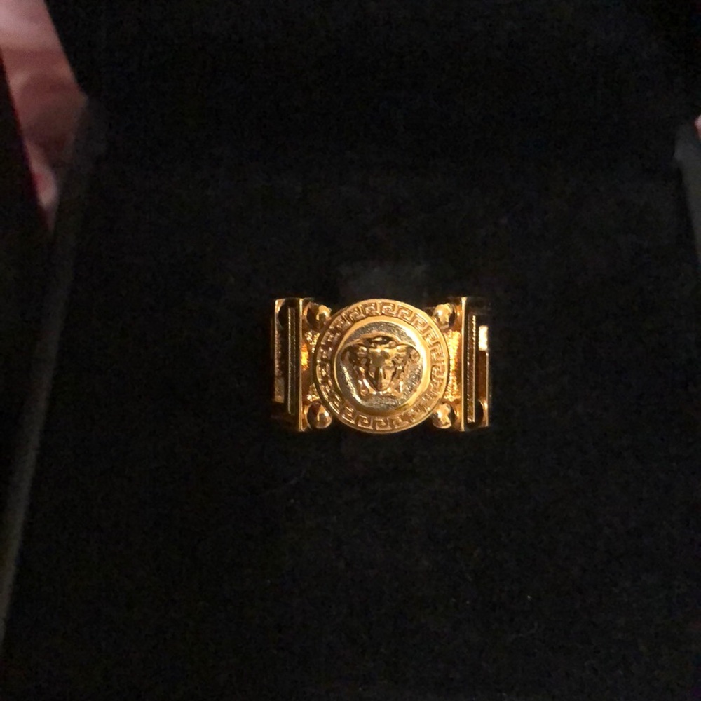 Versace Gold Medusa Signet Ring